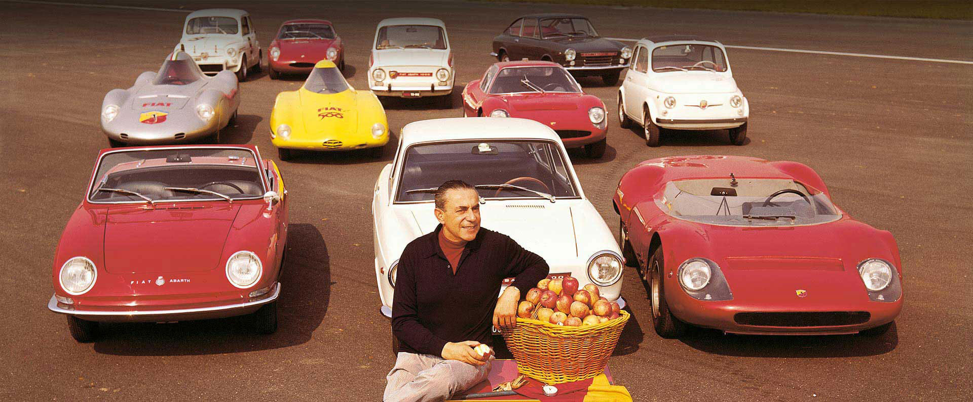 Karl Abarth con le mele